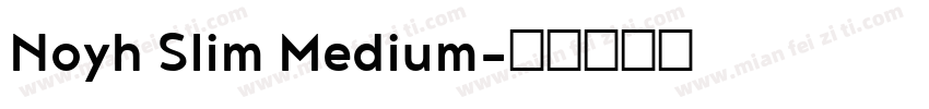 Noyh Slim Medium字体转换